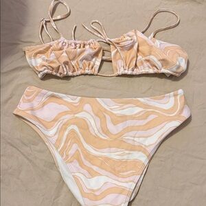 Abercrombie & Fitch Peach and White Bikini